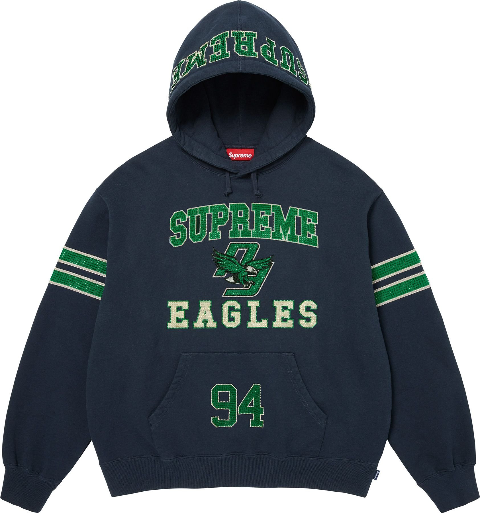 Rhinestone Eagle Hooded Sweatshirt view 2